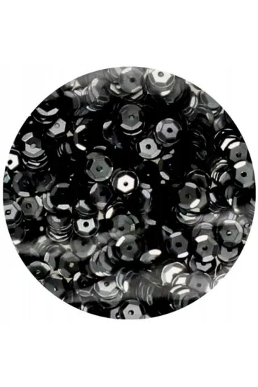 Cekiny b�yszcz�ce 6mm czarny 10 g