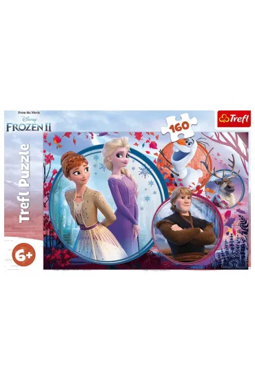 Puzzle 160 el. Siostrzana przygoda. Disney Frozen 2 Trefl