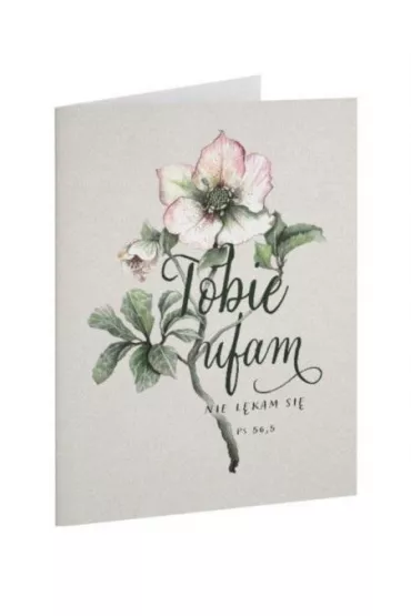 Kartka sk�adana - Tobie ufam - Kwiat