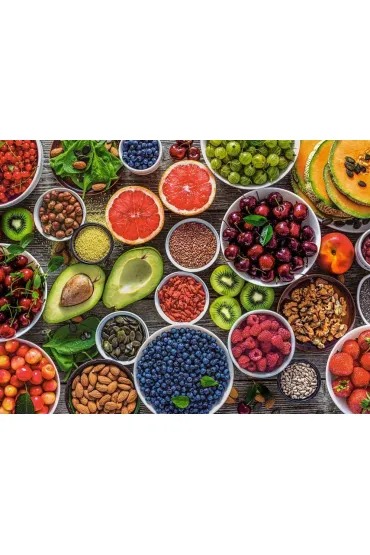 Puzzle 2000 el. Table Full of Superfood Castorland