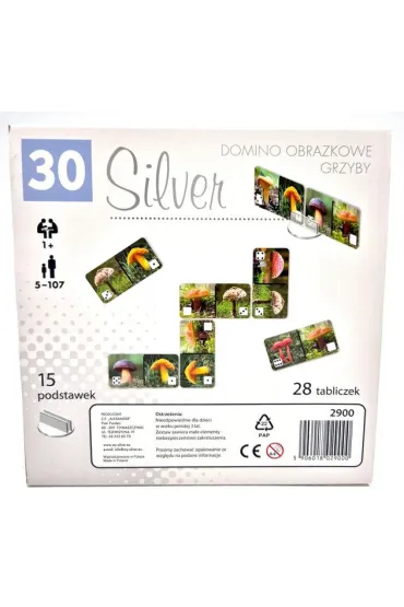 Domino grzyby Silver ALEX