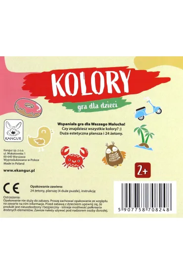 Kolory gra dla dzieci Kangur