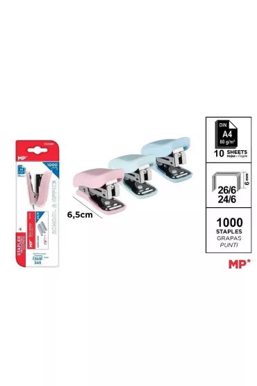 Mp Main Paper Zszywacz mini 24/6 + zszywki MIX
