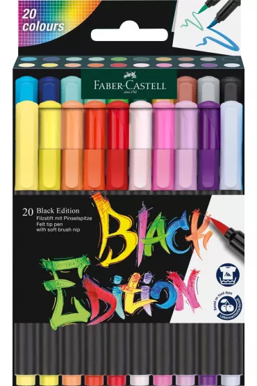Faber-Castell Pisaki p�dzelkowe Black Edition 20 szt.