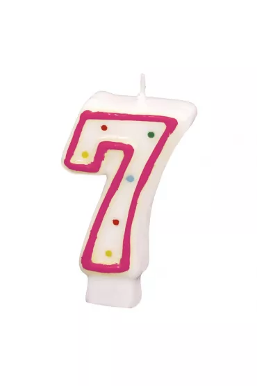 Amscan �wieczka cyferka 7 kropki 7.3cm