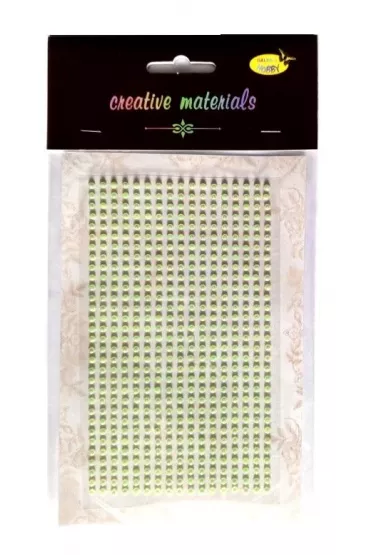 Galeria Hobby Stiker z pere�kami jasno zielony 3mm 527 szt.