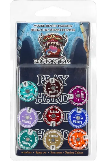 Epic Loot Box Trackers Counters Range 0-9 20mm Random Colours