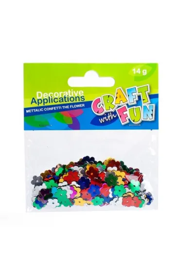 Craft with Fun Konfetti Metaliczne Kwiatki