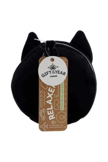 Puckator Pluszowa poduszka podr�na z opask� na oczy Relaxeazzz - Kot Feline Fine