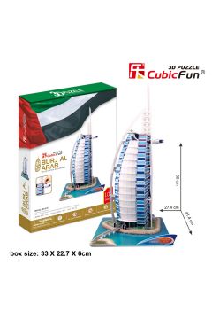 Puzzle 3D 101 el. Wieowiec Burj Al Arab Cubic Fun