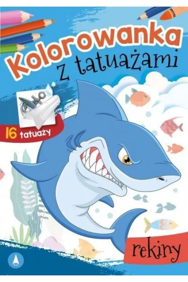 Kolorowanka z tatua�ami. Rekiny