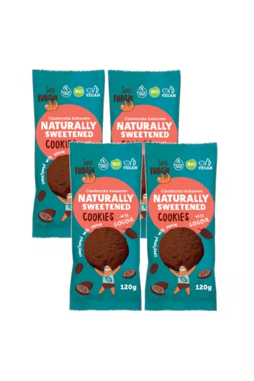 Super Fudgio Ciastka kakaowe Zestaw 4 x 130 g Bio