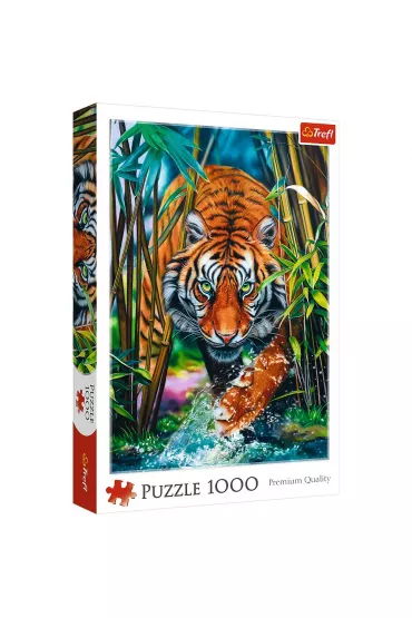 Puzzle 1000 el. Drapie�ny tygrys Trefl