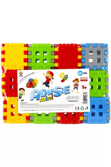 Klocki konstrukcyjne Wafle mini 72 elementy Adusie CZAKO 409380