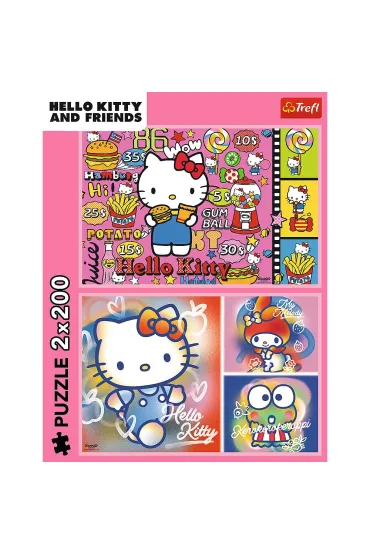 Puzzle 2x200 el. Hello Kitty i przyjaciele Trefl