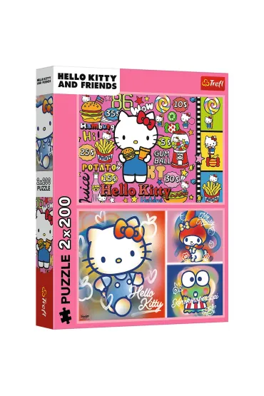 Puzzle 2x200 el. Hello Kitty i przyjaciele Trefl