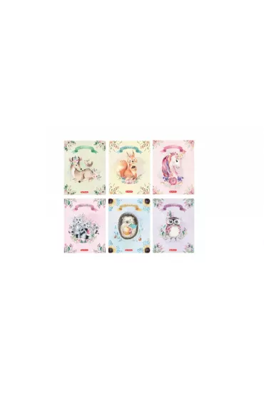 Herlitz Zeszyt A5 Fairy animals kratka 32 kartki 10 szt.