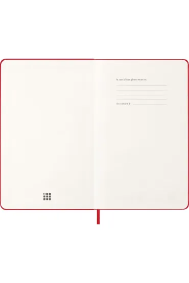 Kalendarz 2026 12M Moleskine L twarda oprawa tygodniowy Scarlet Red 13x21cm
