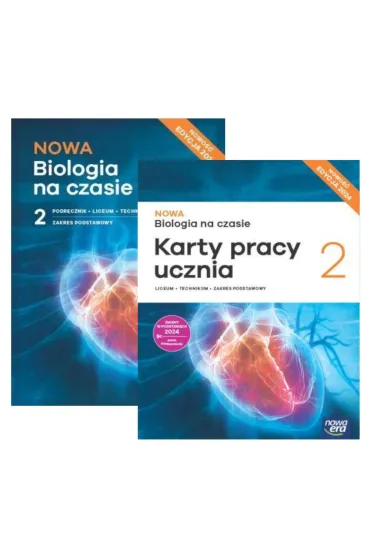 Pakiet NOWA Biologia na czasie 2. Podr�cznik i Karty pracy ucznia. Liceum i technikum. Zakres podstawowy. Edycja 2024 - Jolanta Holeczek, Anna  Helmin