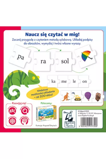 Zabawa w sylaby. Ukadanka edukacyjna (4-8 lat). Kapitan Nauka - Krzysztof  Strcioch