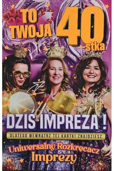 Yeku Karnet Urodziny 40 damskie