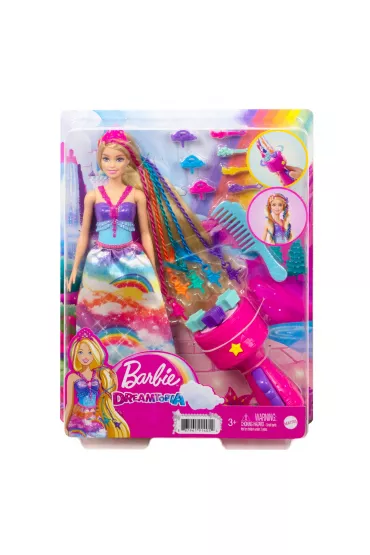 Barbie Ksiniczka Zakrcone pasemka GTG00 Mattel