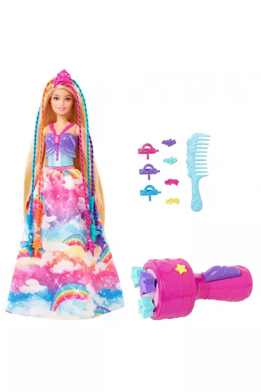 Barbie Ksiniczka Zakrcone pasemka GTG00 Mattel