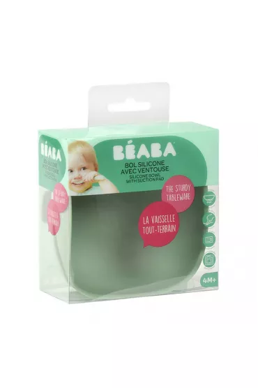 Beaba Silikonowa miseczka z przyssawk sage green 240 ml
