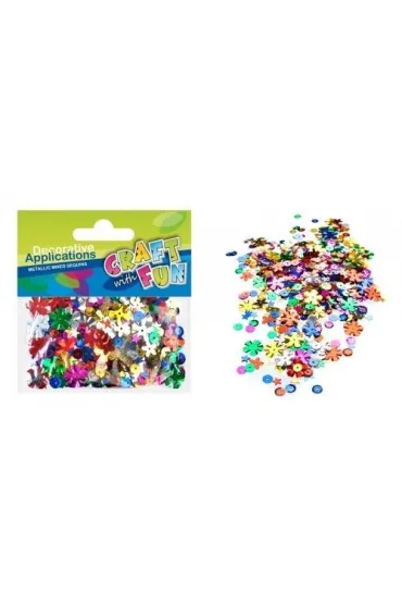 Craft with Fun Cekiny metaliczne kolorowe 10 mm