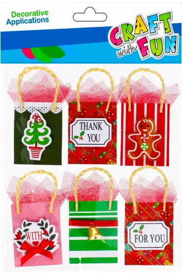 Craft with Fun Ozdoba dekoracyjna samoprzylepna Prezent Bo�e Narodzenie