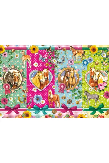 Puzzle 200 el. PQ Szcz�liwe konie Schmidt