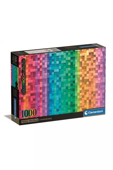 Puzzle 1000 el. Compact Colorboom Pixel Clementoni