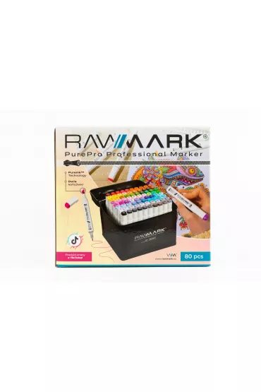 Rawmark Promarkery alkoholowe purePRO 80 kolor�w + etui 80 szt.