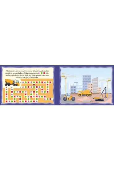 Malowanka 200X140  Zadanka & malowanki wodne. Maszyny budowlane  PISAK SKRZAT 980669 - Wioleta �y�owska