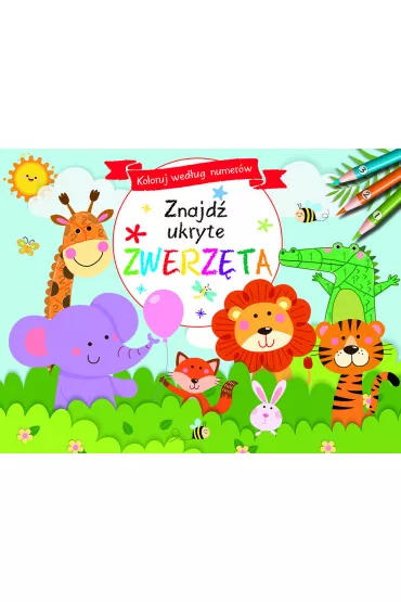 Koloruj wed�ug numer�w. Znajd� ukryte zwierz�ta