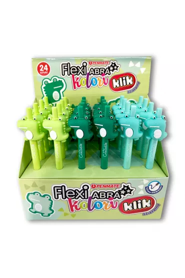 Penmate D�ugopis �cieralny Flexi Abra Kolori Click Crocodil