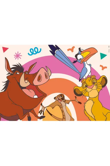 Puzzle drewniane 2x16 el. Kr�l Lew Bambi Educa