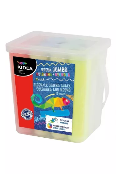 Derform Kreda Jumbo kolorowa + neonowa 12 szt.