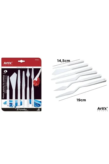 Artix Zestaw szpachelki malarskie plastikowe 6 szt.