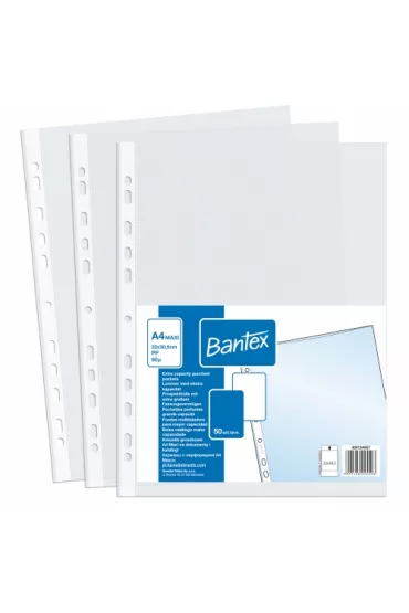 Bantex Koszulki groszkowe Maxi A4 , PP 90 mic. 50 szt.