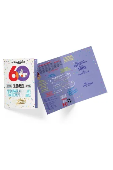 Kukartka Karnet B6 PR-304 Urodziny 60 2021