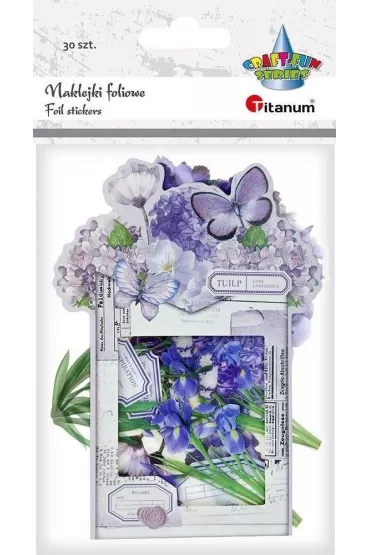 Titanum Naklejki foliowe Kwiaty fioletowe 30 szt
