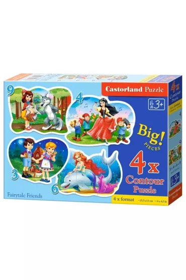 Puzzle 4w1 3+4+6+9 el. Fairytale Friends Castorland