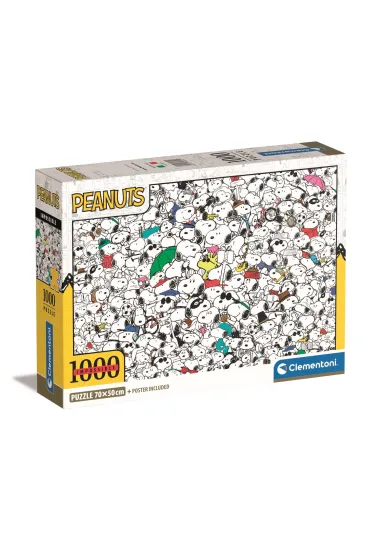 Puzzle 1000 el. Compact Impossible Peanuts Clementoni