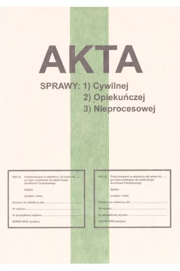 od.nowa Zeszyt A4 Akta sprawy cywilnej
