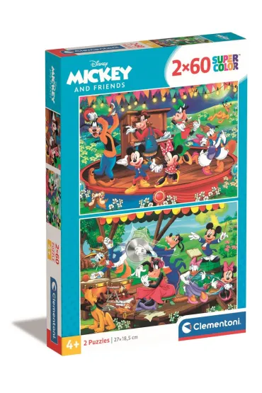 Puzzle 2x60 el. SuperColor. Mickey and Przyjaciele Clementoni