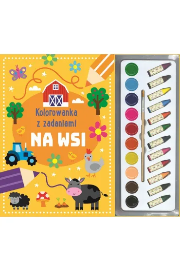 Kolorowanka z zadaniami. Na wsi