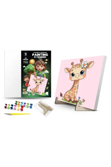 Malowanie po numerach - �yrafa 25x25cm Qbee