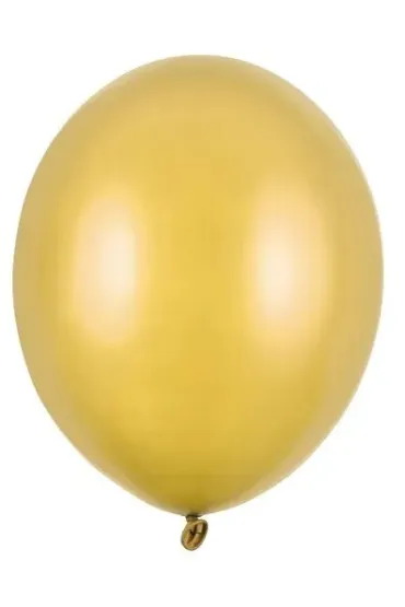 PartyDeco Balony Strong Metallic Gold 30 cm 10 szt.