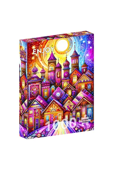 Puzzle 1000 Fioletowe miasto Enjoy